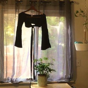 Tobi- black tye top. Size xs. Perfect for summer.